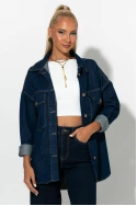 Jean jacket με τσέπες μπλε ντένιμ 