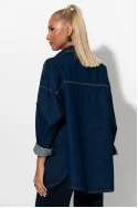 Jean jacket με τσέπες μπλε ντένιμ 