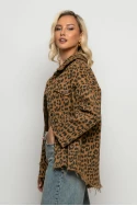 Jean jacket leopard print ταμπά Jean jacket leopard print ταμπά