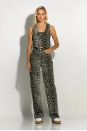 Leopard print γιλέκο γκρι