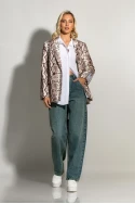Blazer snake print μπεζ Blazer snake print μπεζ