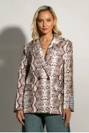 Blazer snake print μπεζ Blazer snake print μπεζ