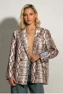 Blazer snake print μπεζ Blazer snake print μπεζ