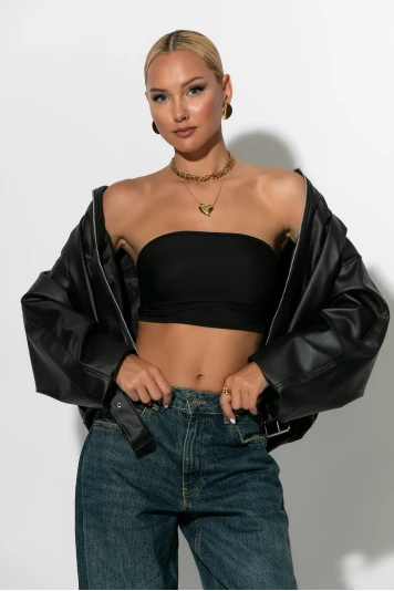 Leather bomber jacket μπορντό
