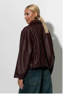 Leather bomber jacket μπορντό Leather bomber jacket μπορντό