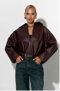 Leather bomber jacket μπορντό Leather bomber jacket μπορντό
