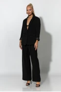 Σετ blazer και παντελόνι με στρας μαύρο Σετ blazer και παντελόνι με στρας μαύρο