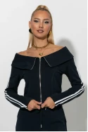 Σετ παντελόνι και jacket με ρίγες στο πλάι μπλε