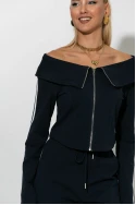 Σετ παντελόνι και jacket με ρίγες στο πλάι μπλε