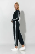 Σετ παντελόνι και jacket με ρίγες στο πλάι μπλε