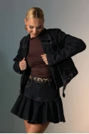 Σετ jean φούστα και jacket μπλε ντένιμ 