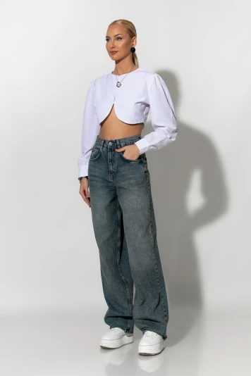 Jean relaxed fit μαύρο